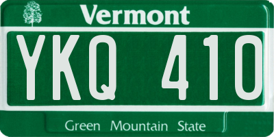 VT license plate YKQ410