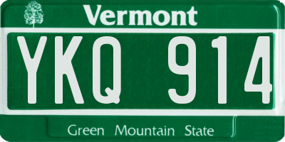 VT license plate YKQ914
