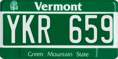 VT license plate YKR659