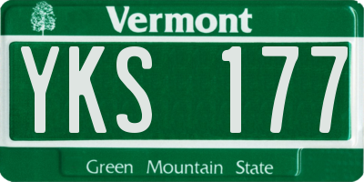 VT license plate YKS177