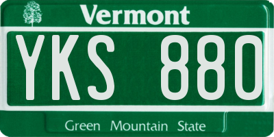 VT license plate YKS880
