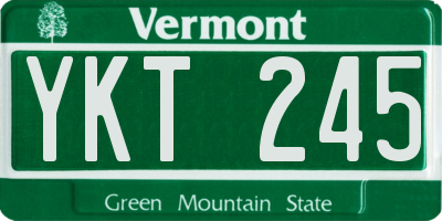 VT license plate YKT245