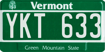VT license plate YKT633