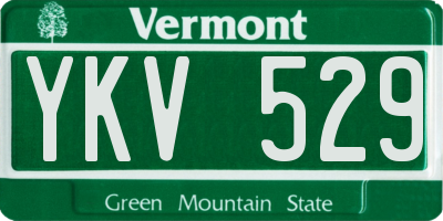 VT license plate YKV529