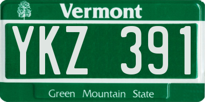 VT license plate YKZ391