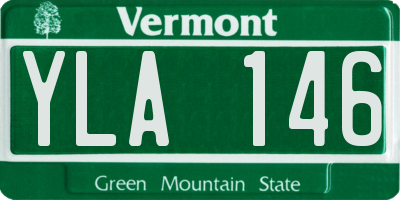 VT license plate YLA146