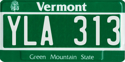 VT license plate YLA313