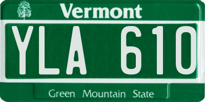VT license plate YLA610