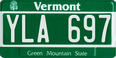 VT license plate YLA697