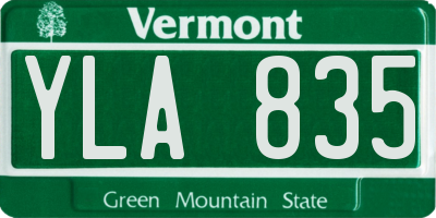 VT license plate YLA835