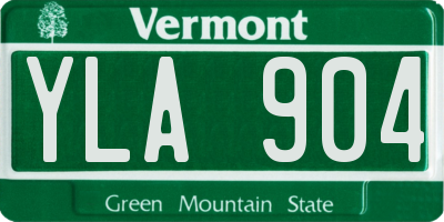VT license plate YLA904