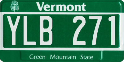 VT license plate YLB271