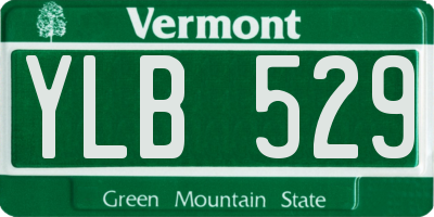 VT license plate YLB529