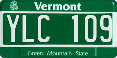 VT license plate YLC109