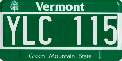 VT license plate YLC115