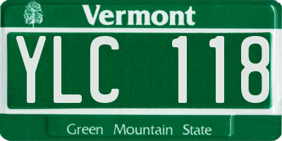 VT license plate YLC118