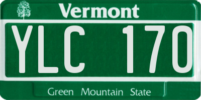 VT license plate YLC170