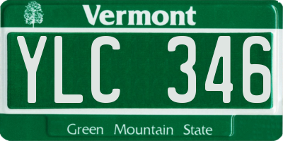 VT license plate YLC346