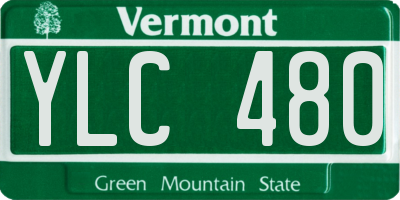 VT license plate YLC480