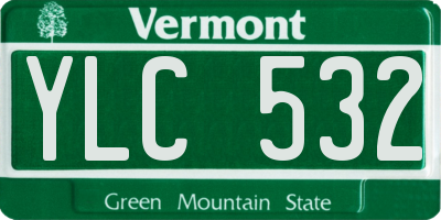 VT license plate YLC532