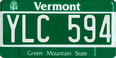 VT license plate YLC594