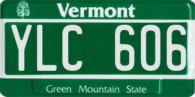 VT license plate YLC606