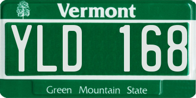 VT license plate YLD168