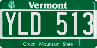 VT license plate YLD513