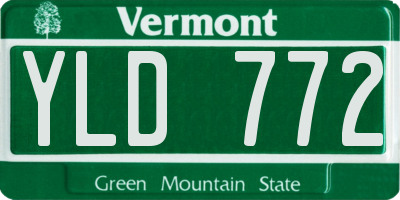 VT license plate YLD772