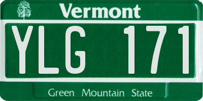 VT license plate YLG171
