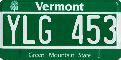 VT license plate YLG453