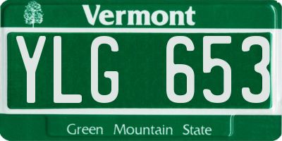 VT license plate YLG653