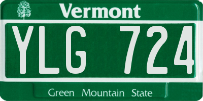 VT license plate YLG724