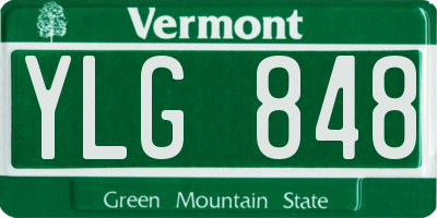 VT license plate YLG848