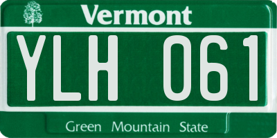 VT license plate YLH061