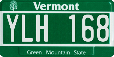 VT license plate YLH168