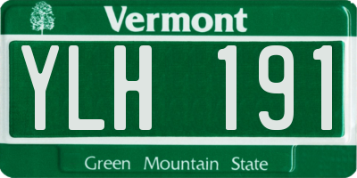 VT license plate YLH191