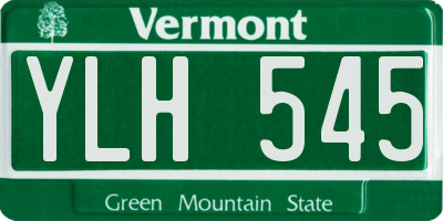 VT license plate YLH545
