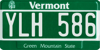 VT license plate YLH586