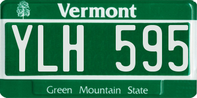 VT license plate YLH595