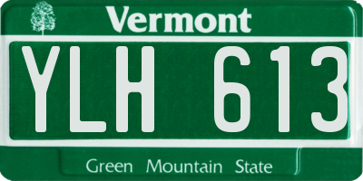 VT license plate YLH613