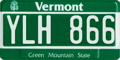 VT license plate YLH866