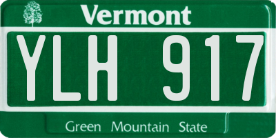VT license plate YLH917