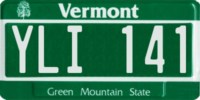 VT license plate YLI141