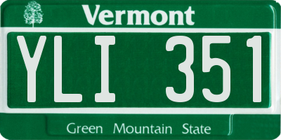 VT license plate YLI351