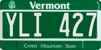 VT license plate YLI427