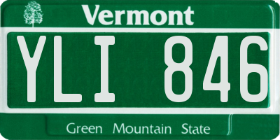 VT license plate YLI846