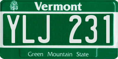 VT license plate YLJ231