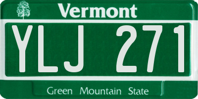VT license plate YLJ271