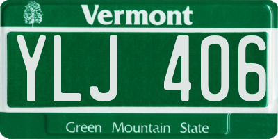 VT license plate YLJ406